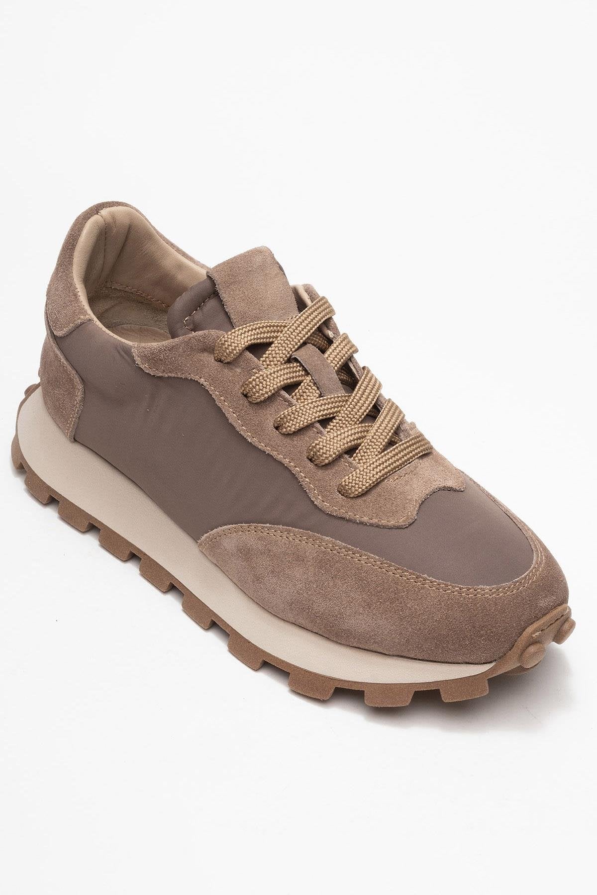 Amanda - Zapatillas de cuero marrón claro (Mujer)