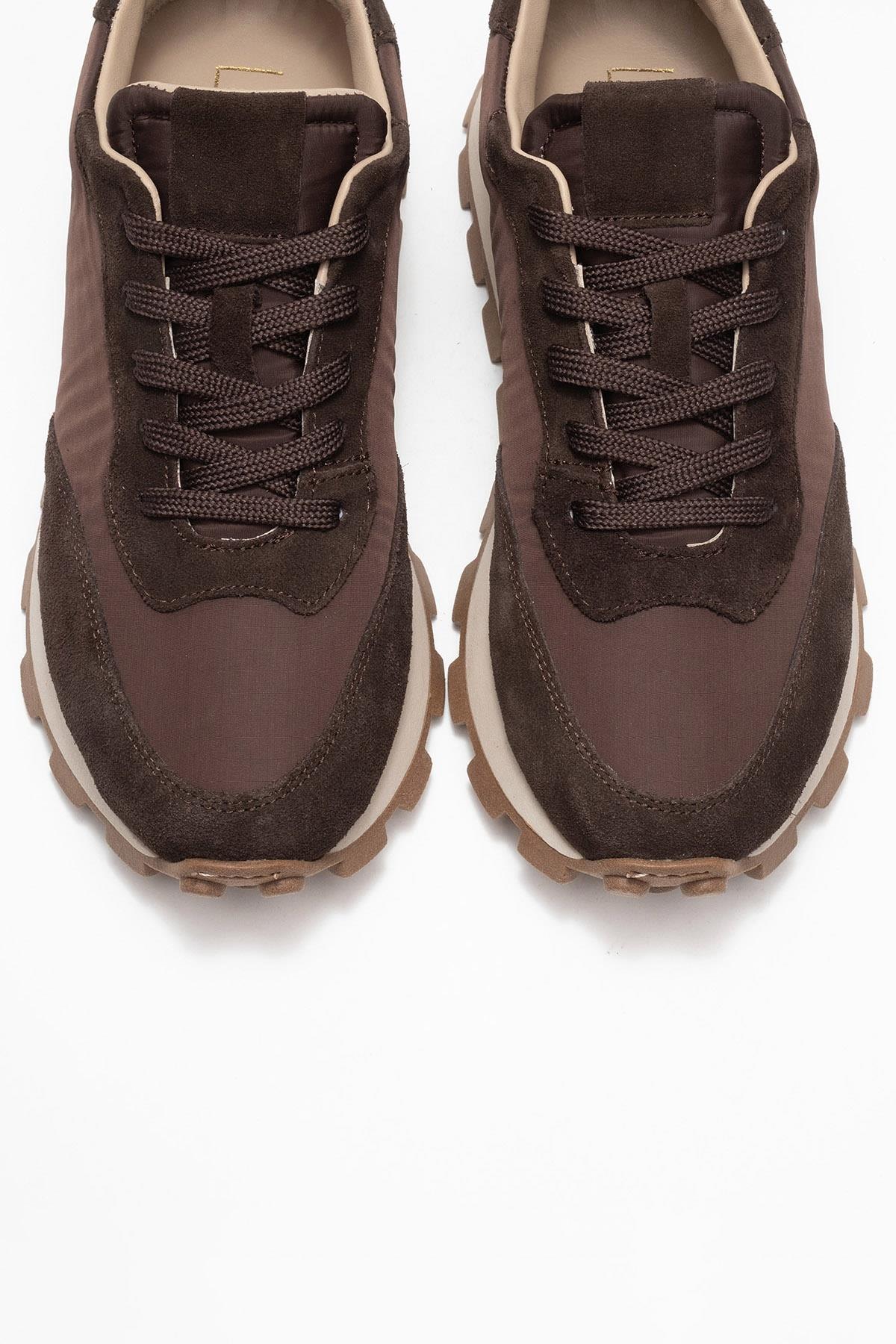 Amanda - Brown Leather Sneakers (Women)