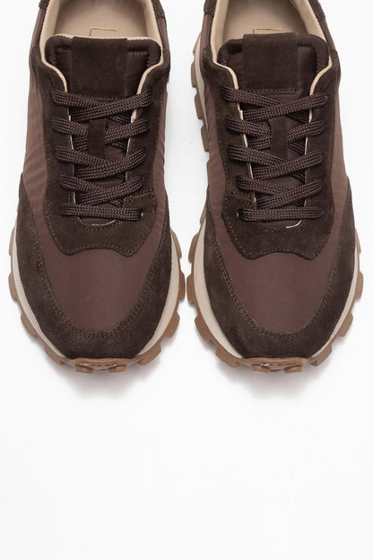 Amanda - Brown Leather Sneakers (Women)