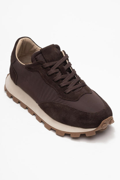 Amanda - Brown Leather Sneakers (Women)