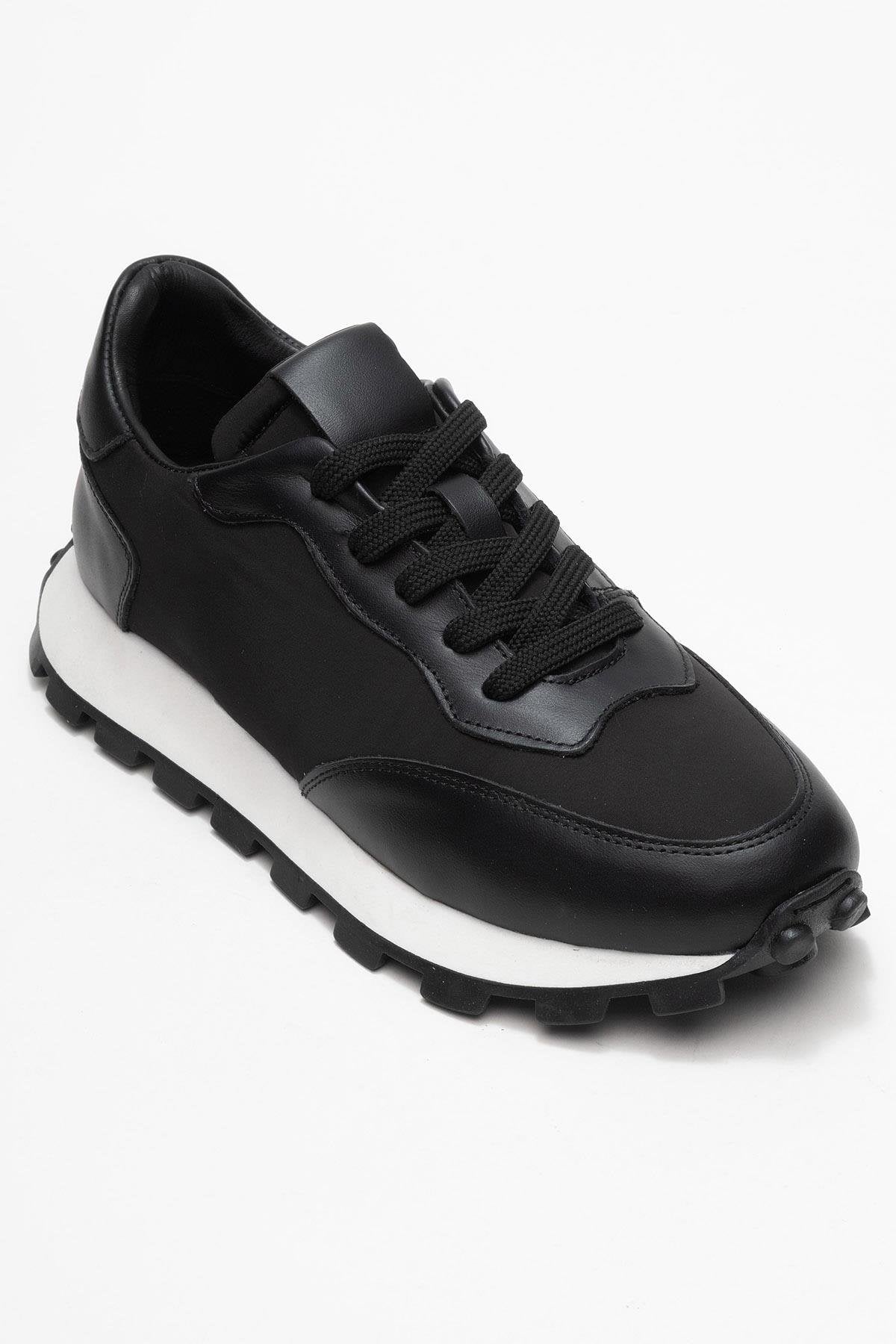 Amanda - Zapatillas de cuero negras (Mujer)