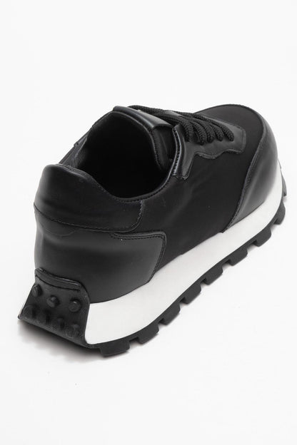 Amanda - Zapatillas de cuero negras (Mujer)