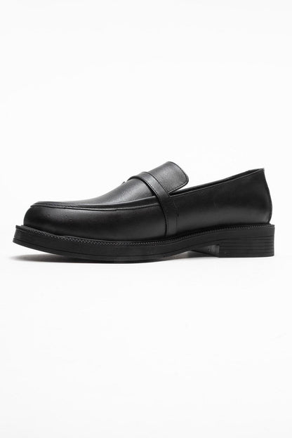 Galea - Black Buckled Leather Loafers (Women)