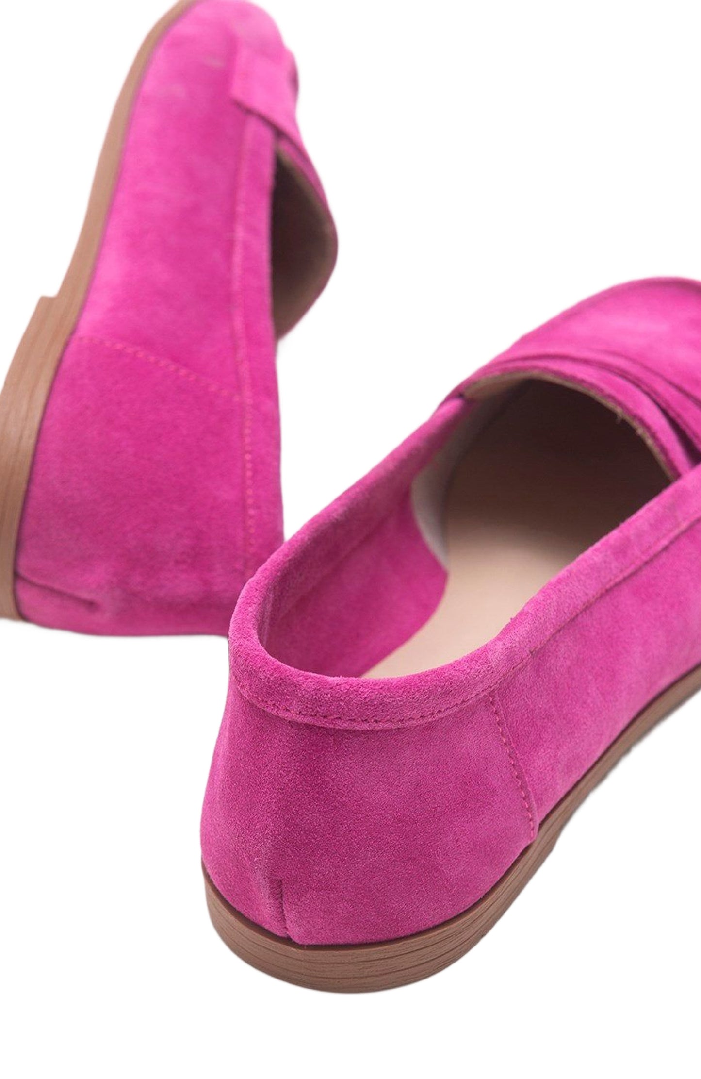 Dorothy - Fuchsia Suede Leather Loafers