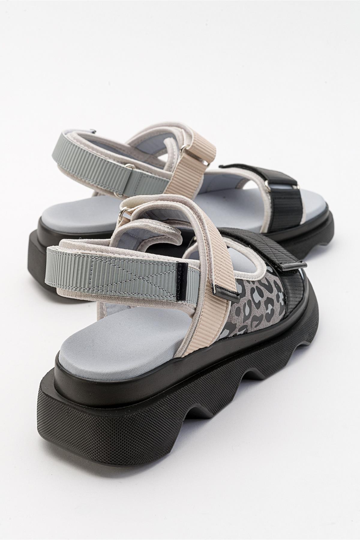 Tedy - Sandalia de velcro gris (Mujer)