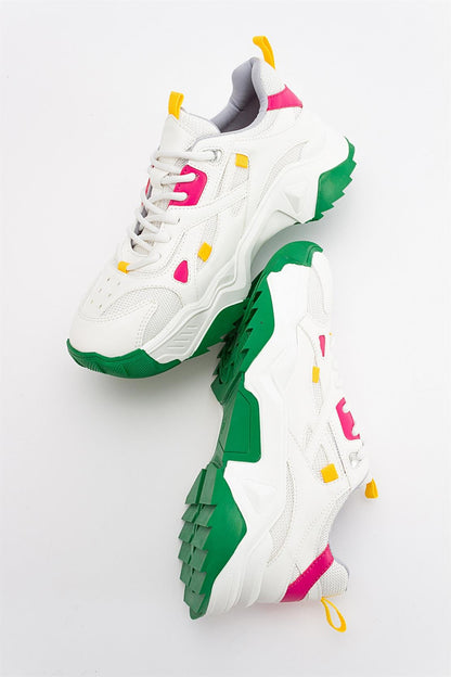 Lecce - Zapatillas Blanco Verde Multicolor (Mujer)