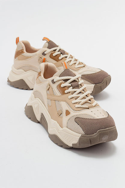 Lecce - Zapatillas de deporte beige-marrón (mujer)