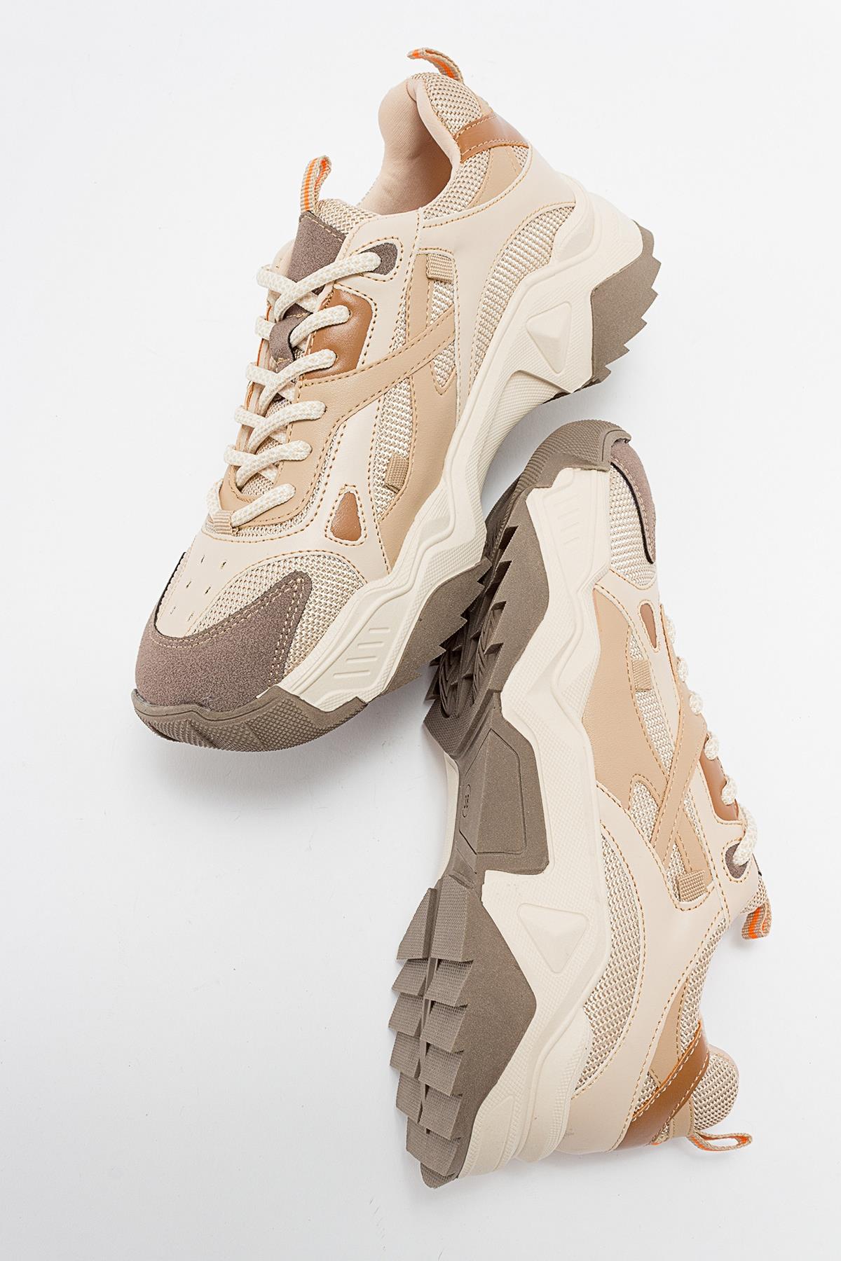 Lecce - Zapatillas de deporte beige-marrón (mujer)