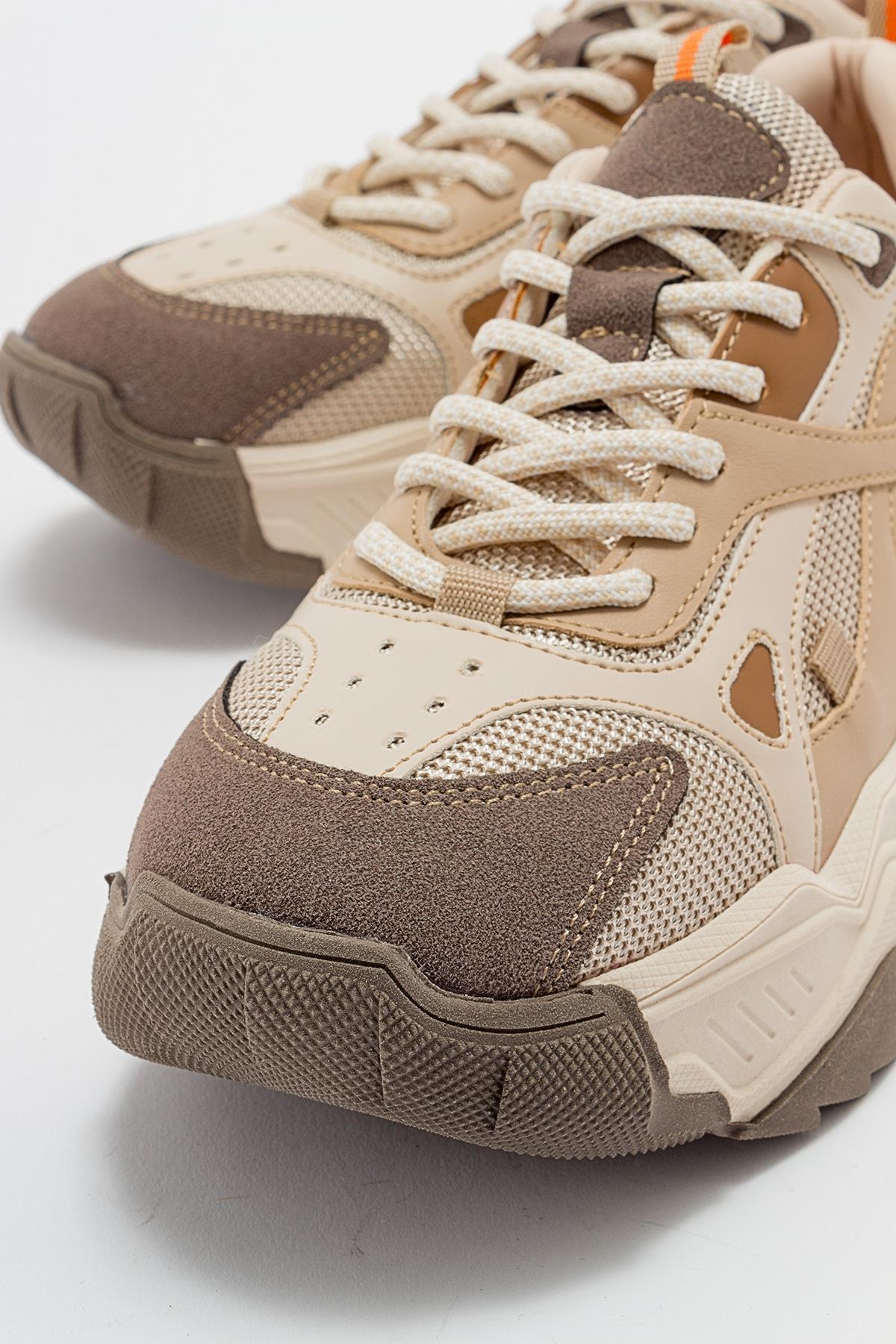 Lecce - Zapatillas de deporte beige-marrón (mujer)