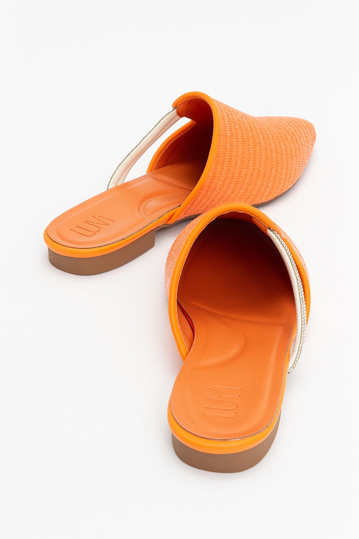 Pesa - Pantuflas naranjas tejidas (Mujer)