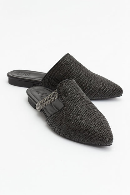 Pesa - Pantuflas Negras Tejidas (Mujer)
