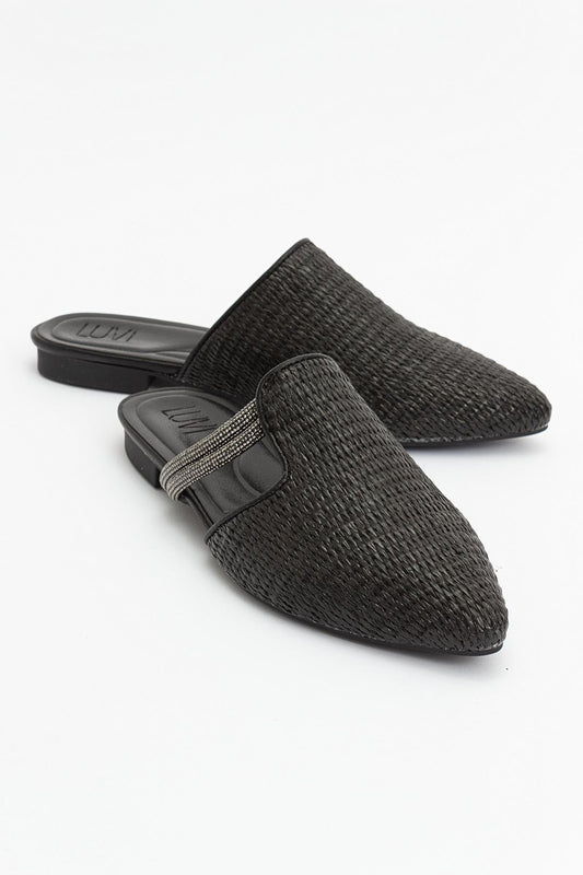 Pesa - Pantuflas Negras Tejidas (Mujer)