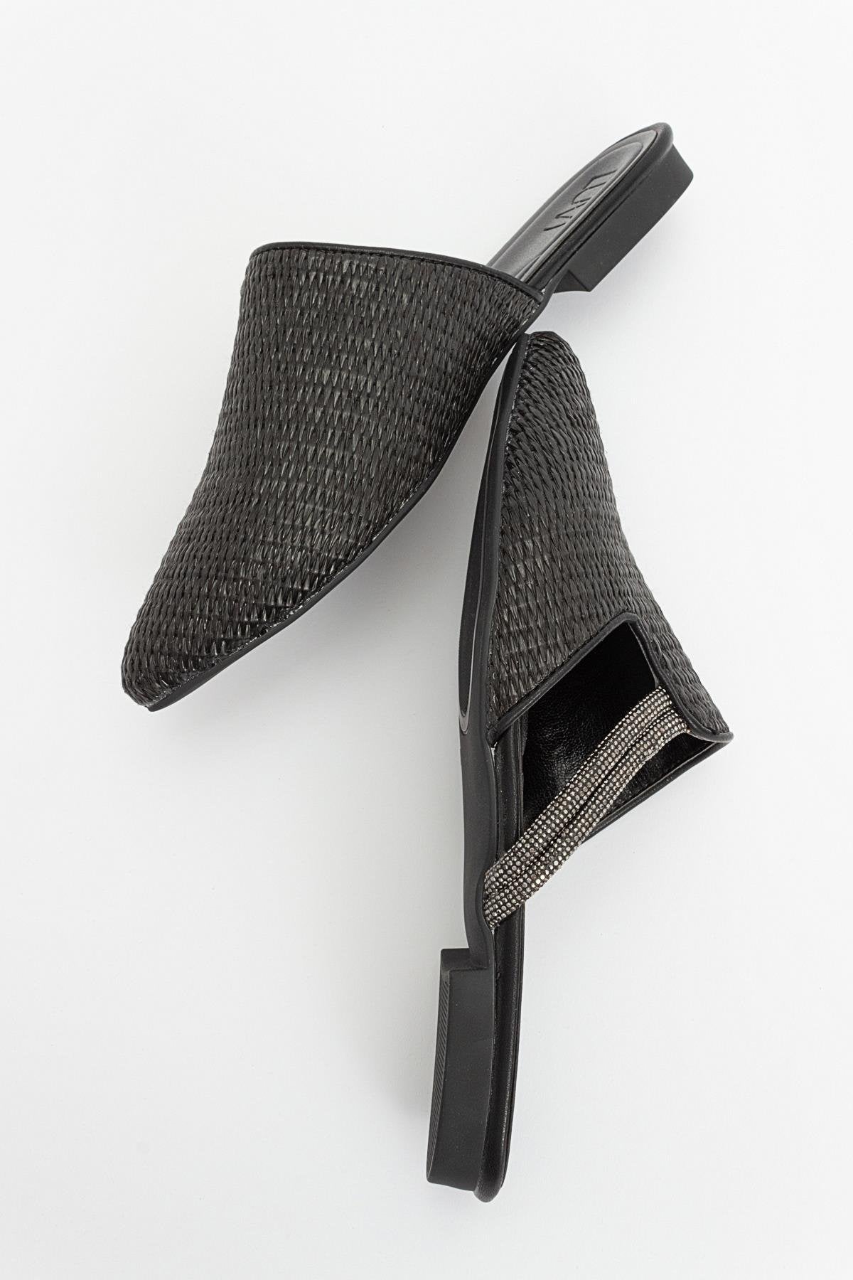 Pesa - Pantuflas Negras Tejidas (Mujer)