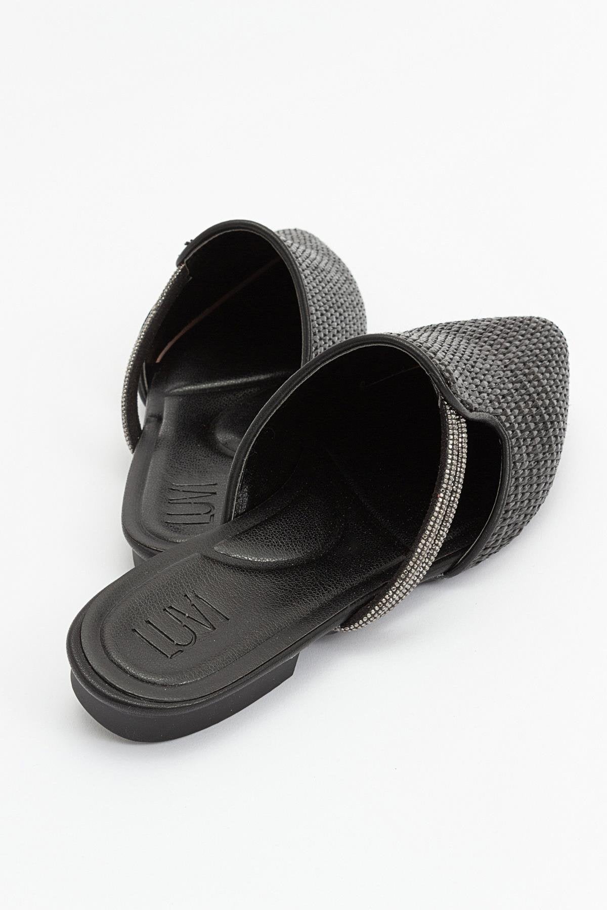 Pesa - Pantuflas Negras Tejidas (Mujer)