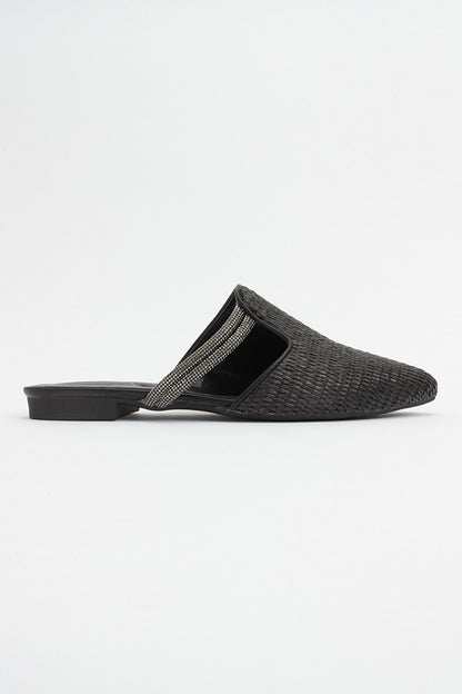 Pesa - Pantuflas Negras Tejidas (Mujer)
