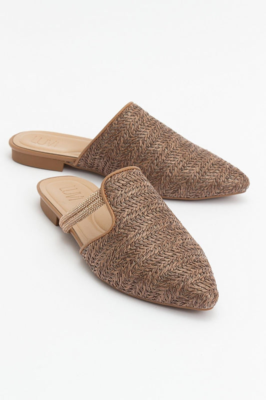 Pesa - Pantuflas Marrones Tejidas (Mujer)