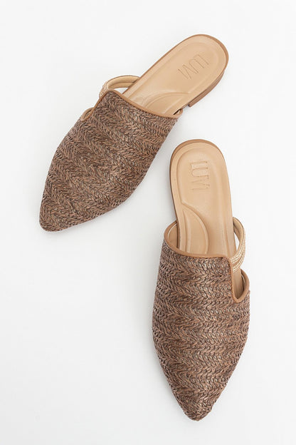 Pesa - Pantuflas Marrones Tejidas (Mujer)