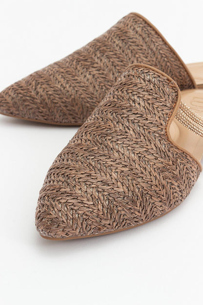 Pesa - Pantuflas Marrones Tejidas (Mujer)