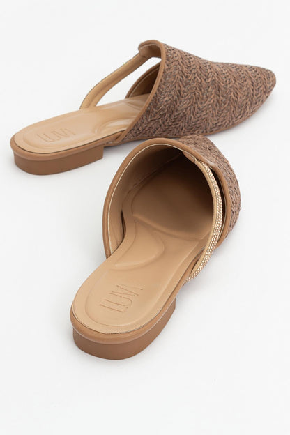 Pesa - Pantuflas Marrones Tejidas (Mujer)