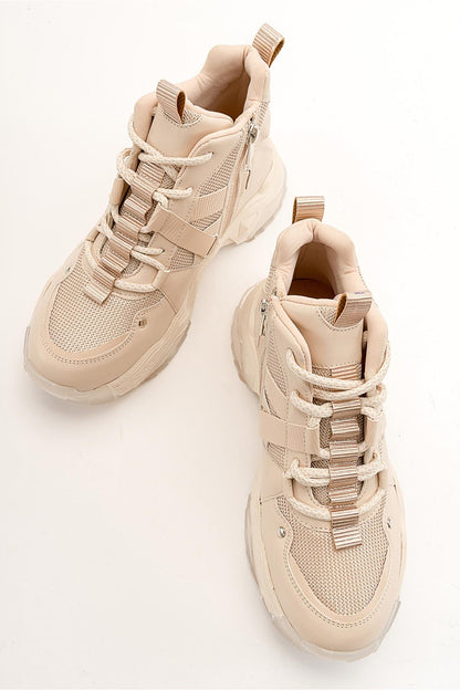 Seraphine - Bota deportiva rosa beige (mujer)