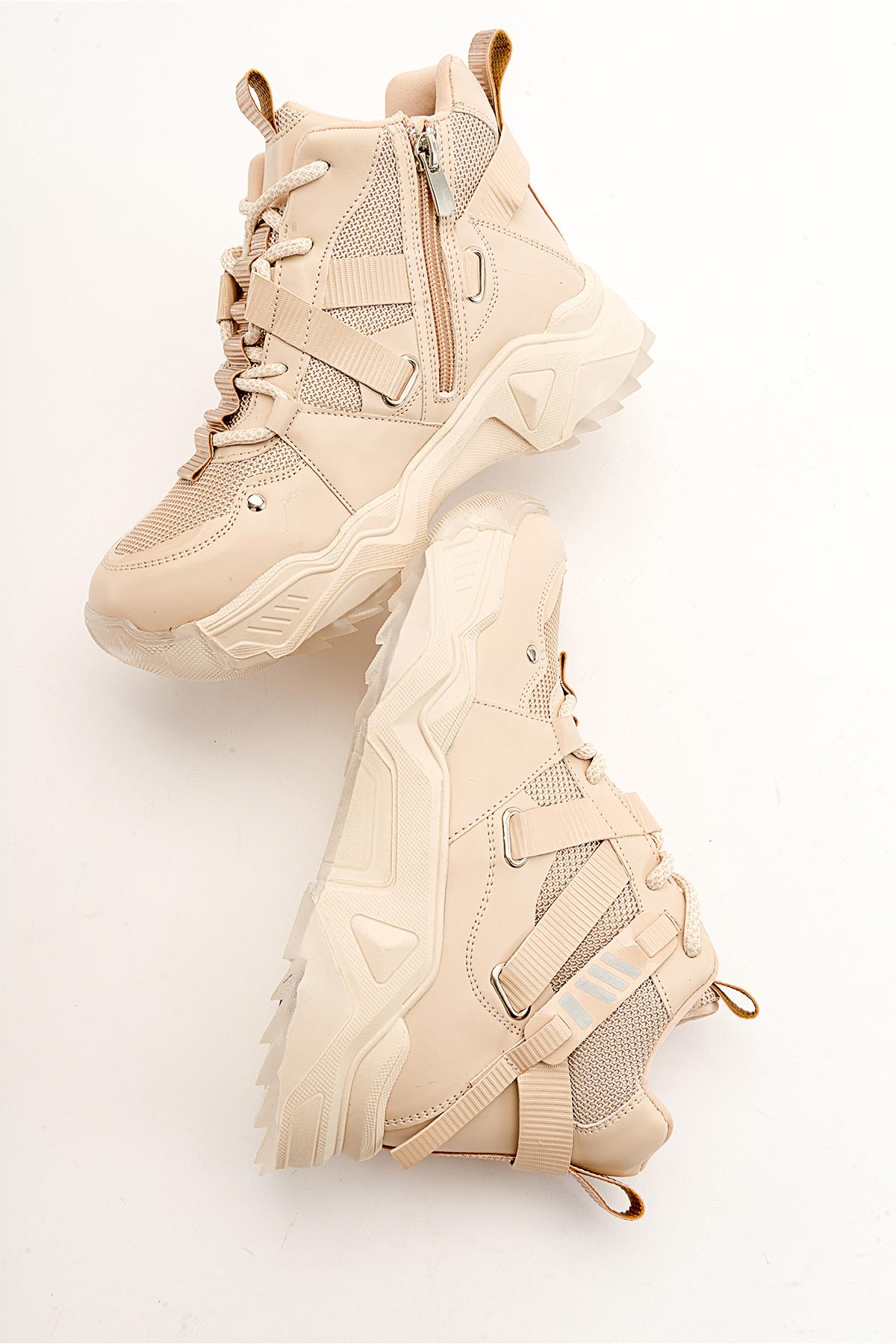 Seraphine - Bota deportiva rosa beige (mujer)