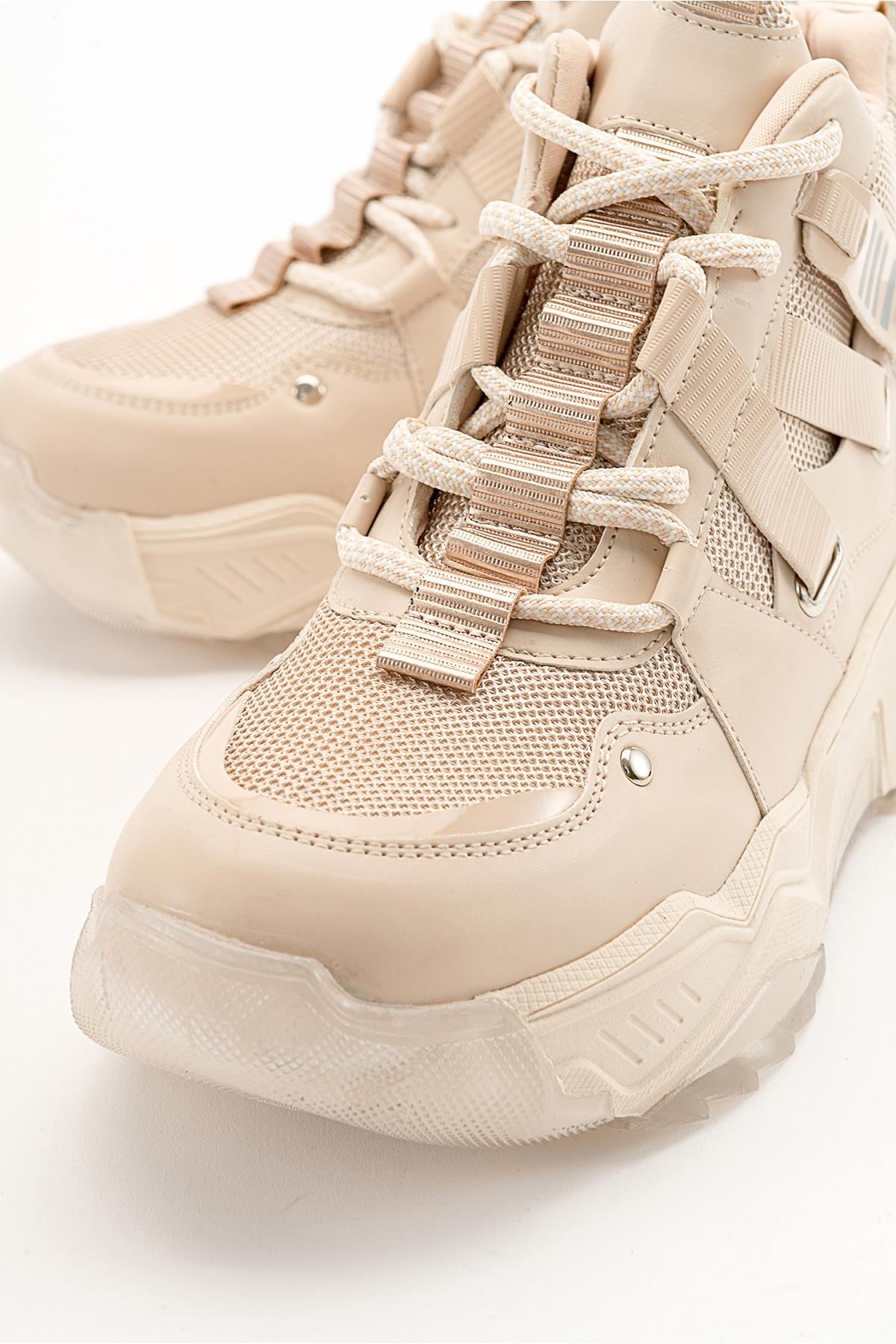 Seraphine - Bota deportiva rosa beige (mujer)