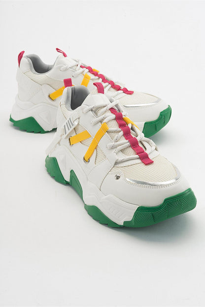 Maggie - Zapatillas deportivas blancas fucsia (mujer)