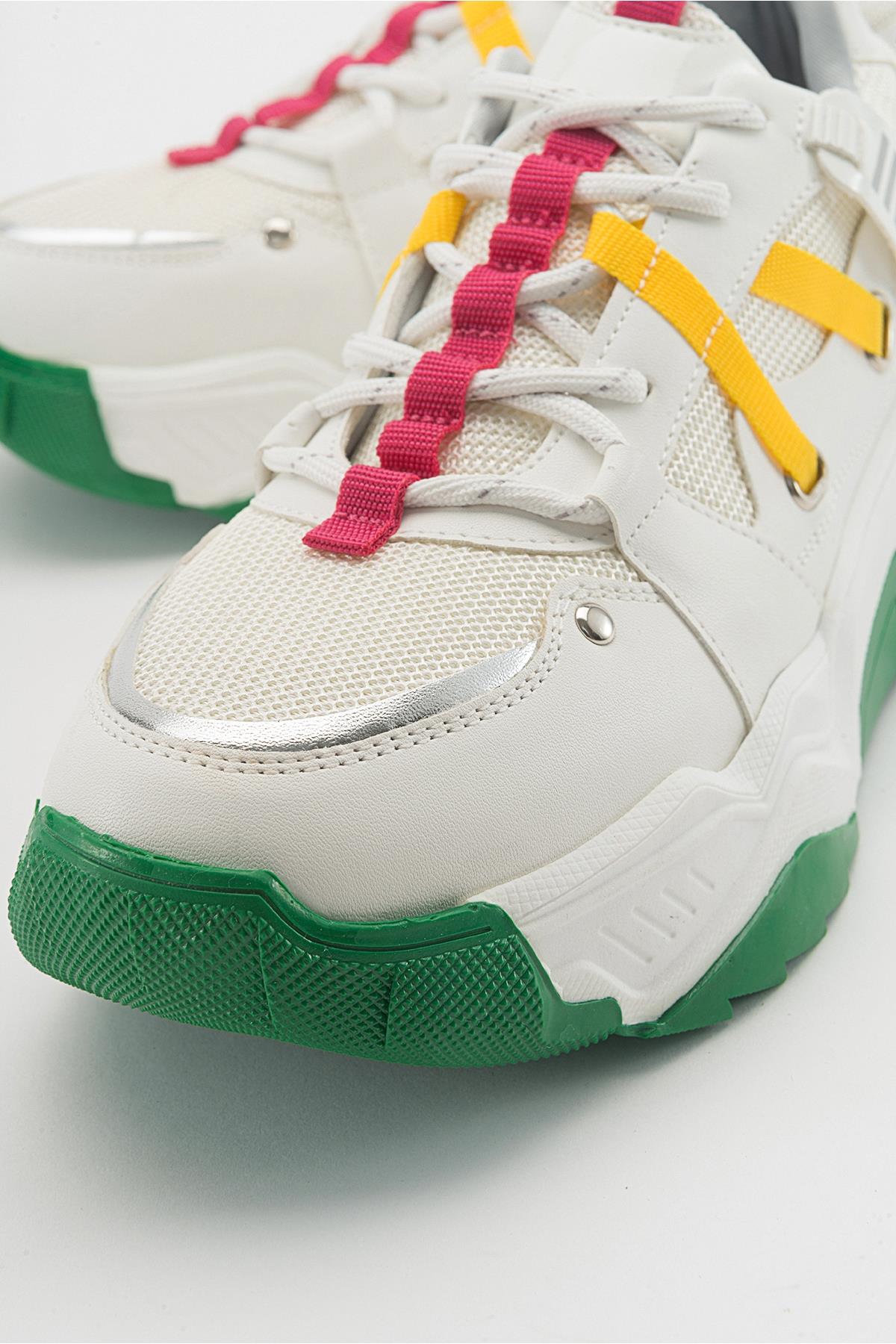 Maggie - Zapatillas deportivas blancas fucsia (mujer)