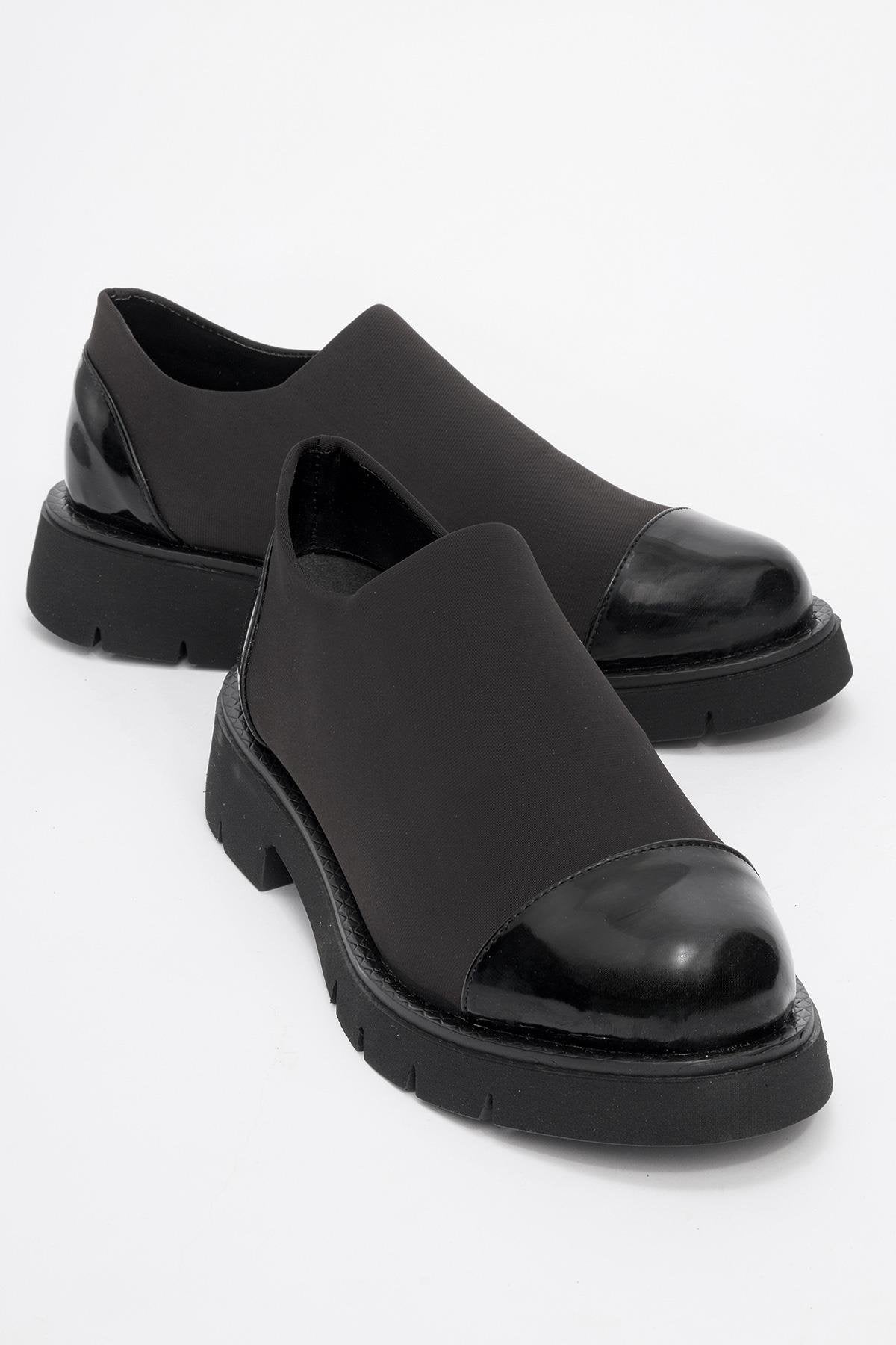 Panola - Mocasín de buceo de charol negro (Mujer)