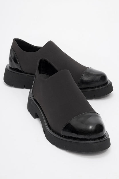 Panola - Mocasín de buceo de charol negro (Mujer)