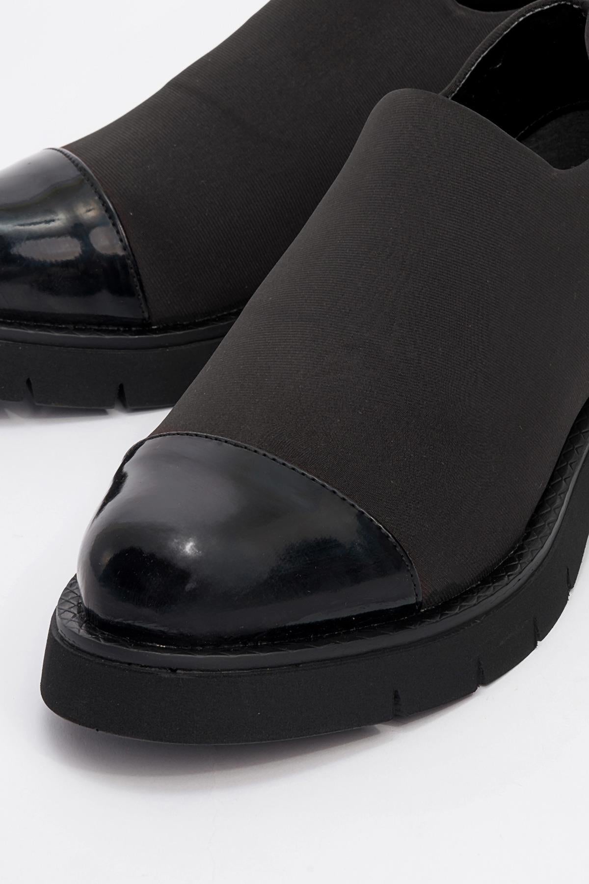 Panola - Mocasín de buceo de charol negro (Mujer)