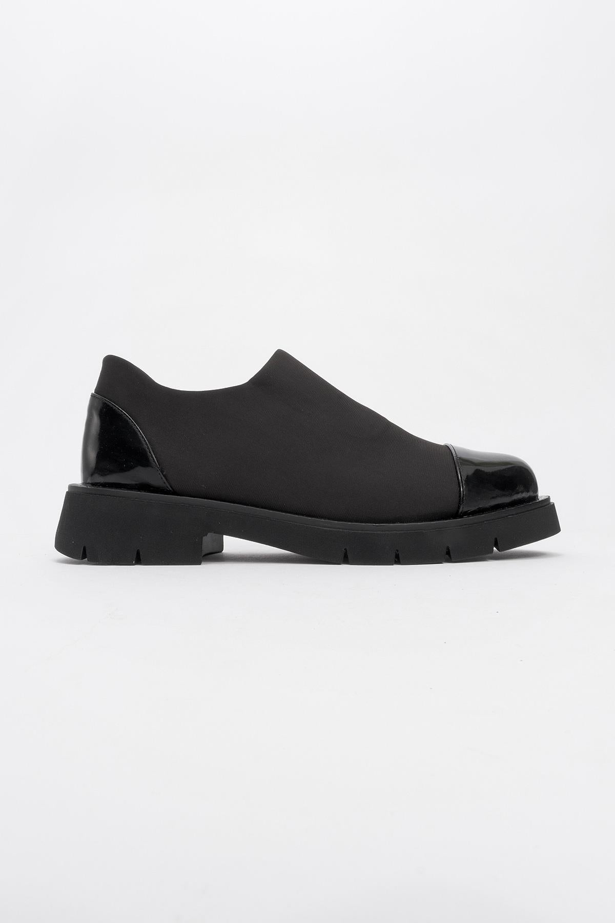 Panola - Mocasín de buceo de charol negro (Mujer)