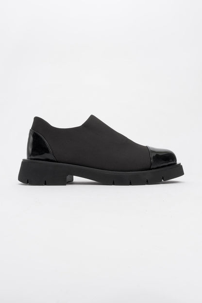 Panola - Mocasín de buceo de charol negro (Mujer)