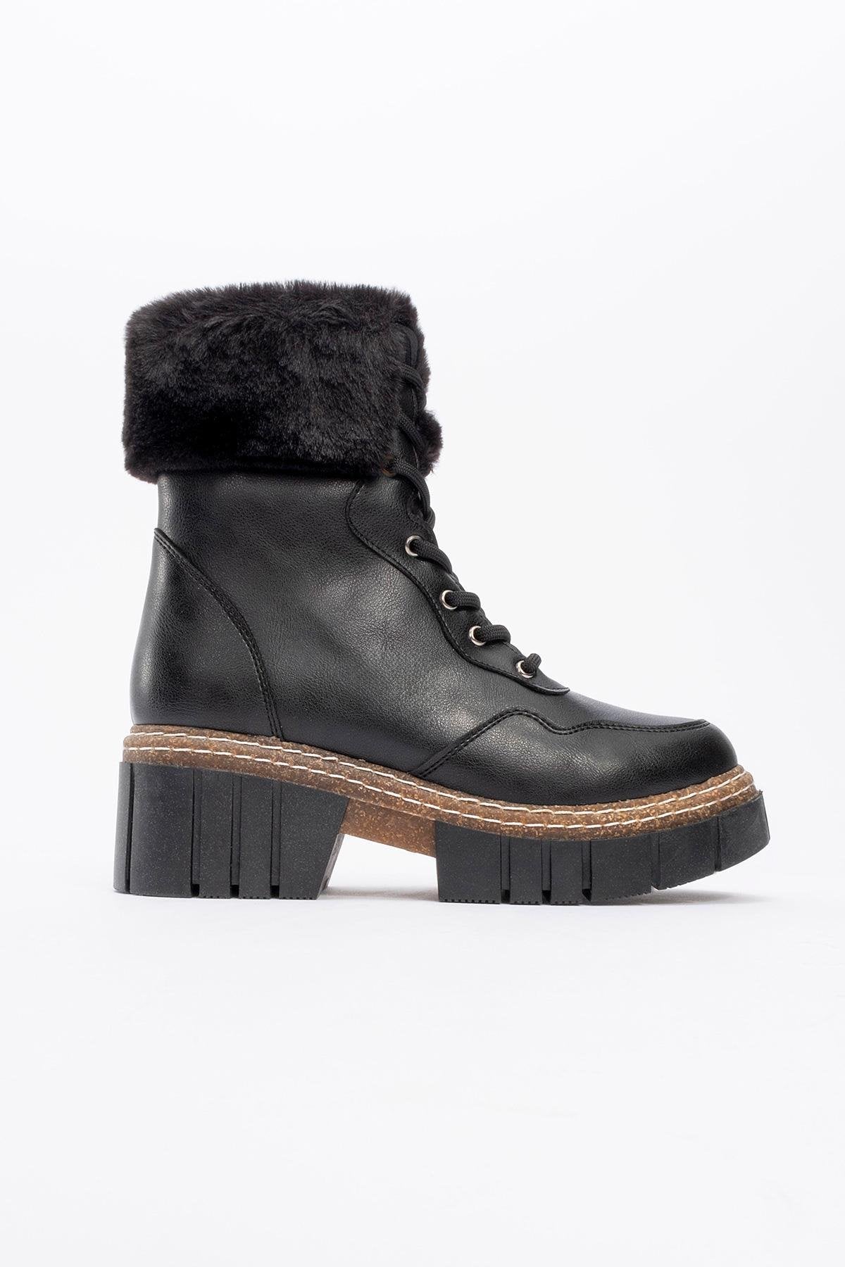 Jayla - Bota de piel negra (Mujer)