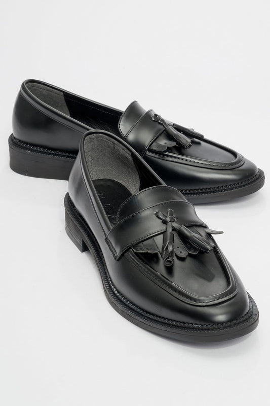 Zita - Mocasines de charol negros (Mujer)