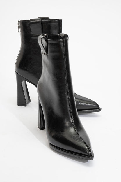Aja - Black Block Heel Convertible Knee High Boot (Women)