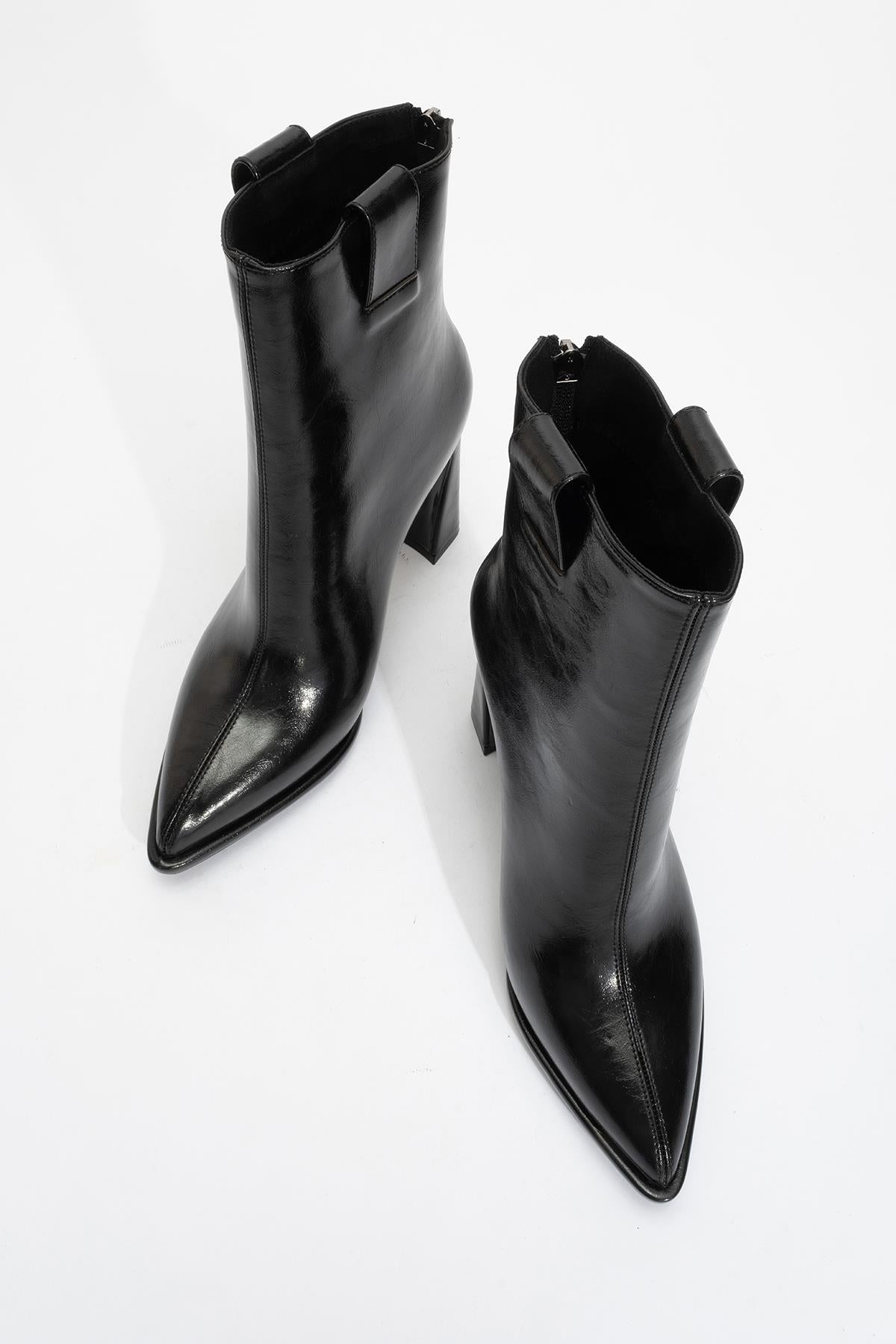 Aja - Black Block Heel Convertible Knee High Boot (Women)