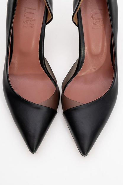 Ursula - Zapatos de tacón de punta fina negros (Mujer)