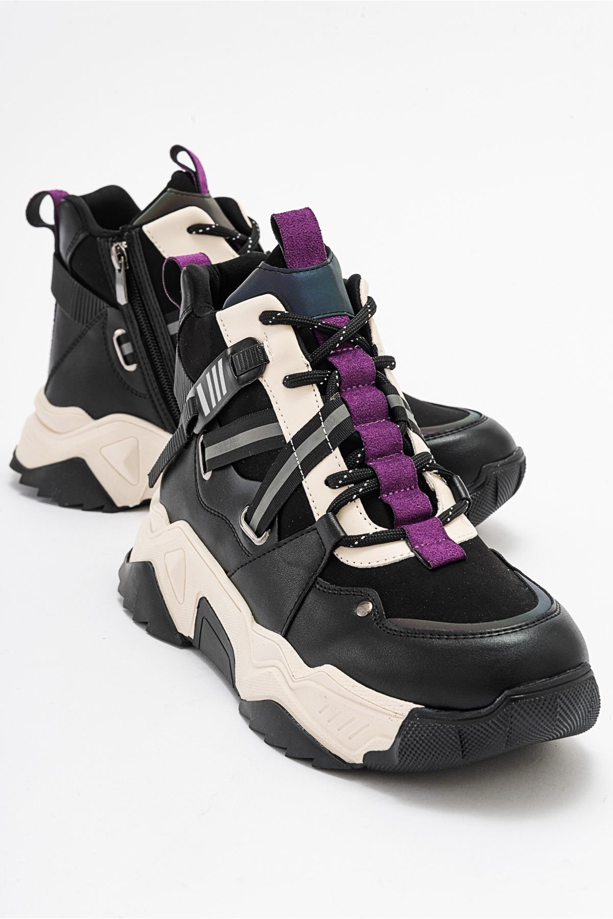 Seraphine - Bota deportiva negra morada (mujer)