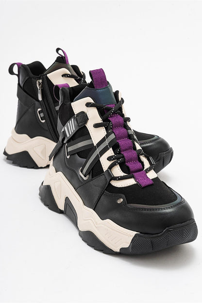 Seraphine - Bota deportiva negra morada (mujer)