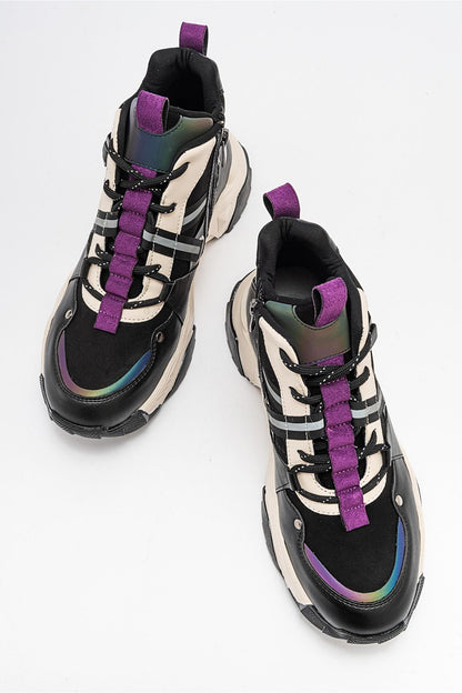 Seraphine - Bota deportiva negra morada (mujer)