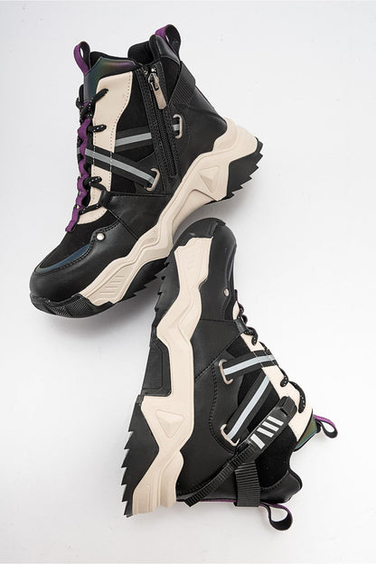 Seraphine - Bota deportiva negra morada (mujer)