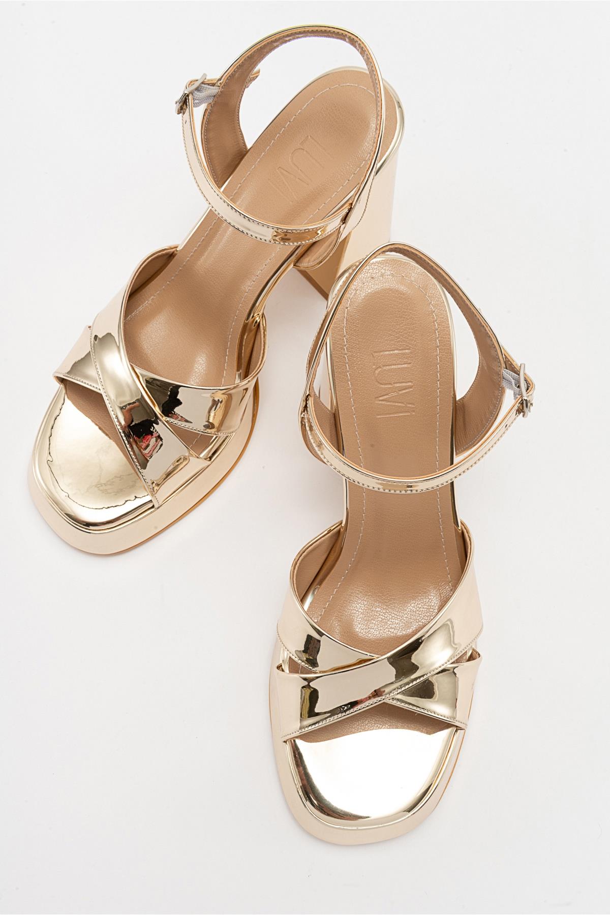 Lello - Zapato de Tacón de Plataforma Dorado (Mujer)