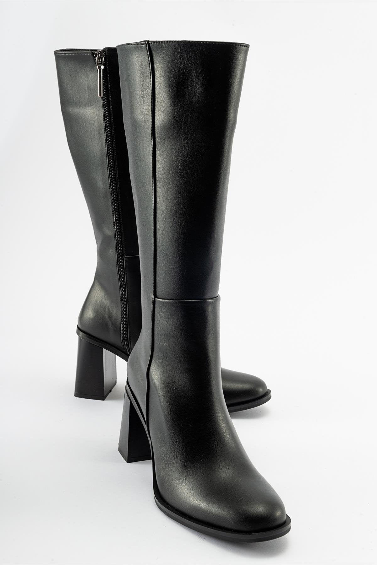 Maranta - Bota alta de tacón negro (Mujer)