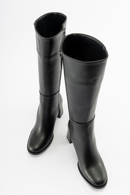 Maranta - Bota alta de tacón negro (Mujer)