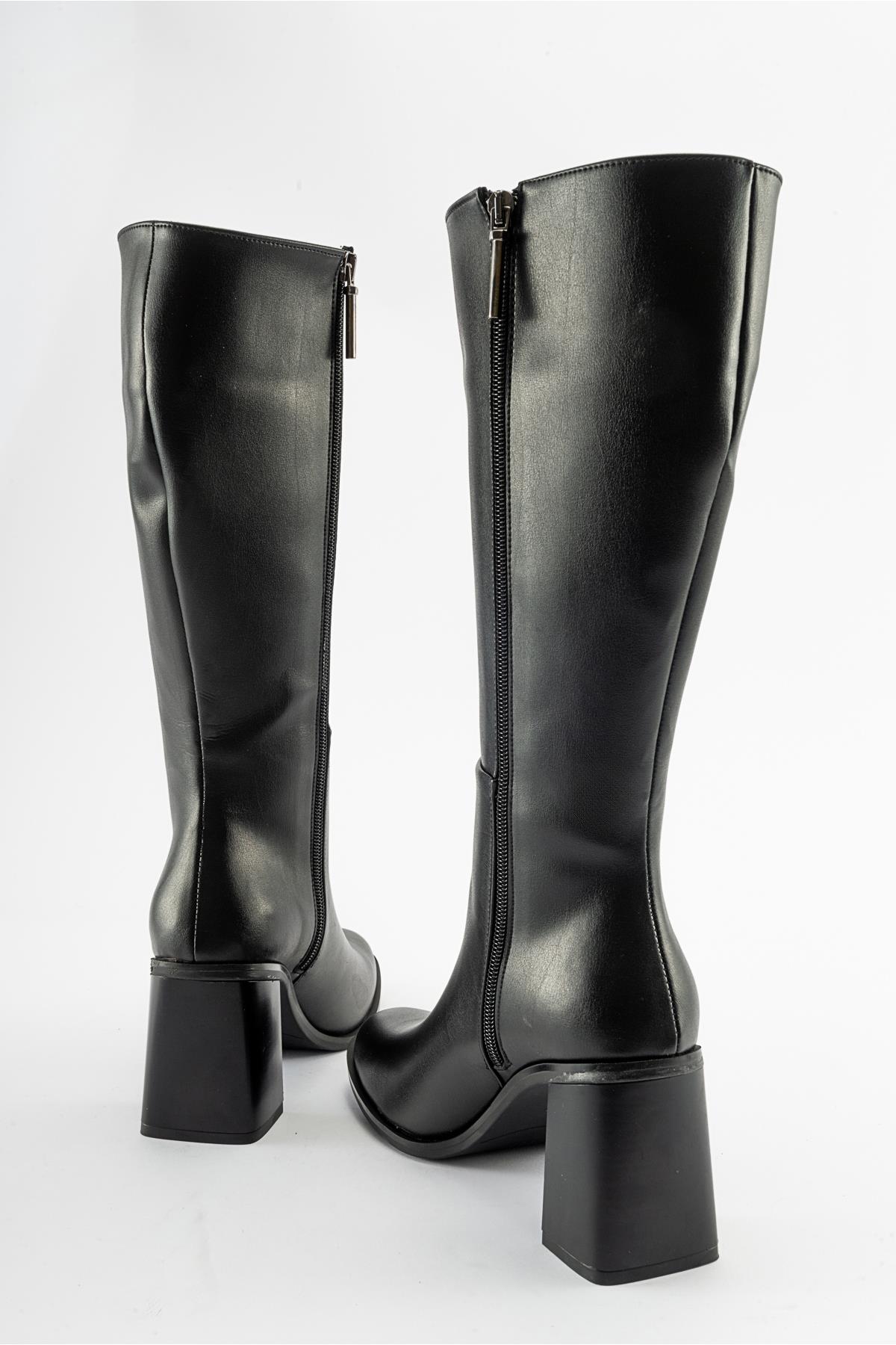 Maranta - Bota alta de tacón negro (Mujer)