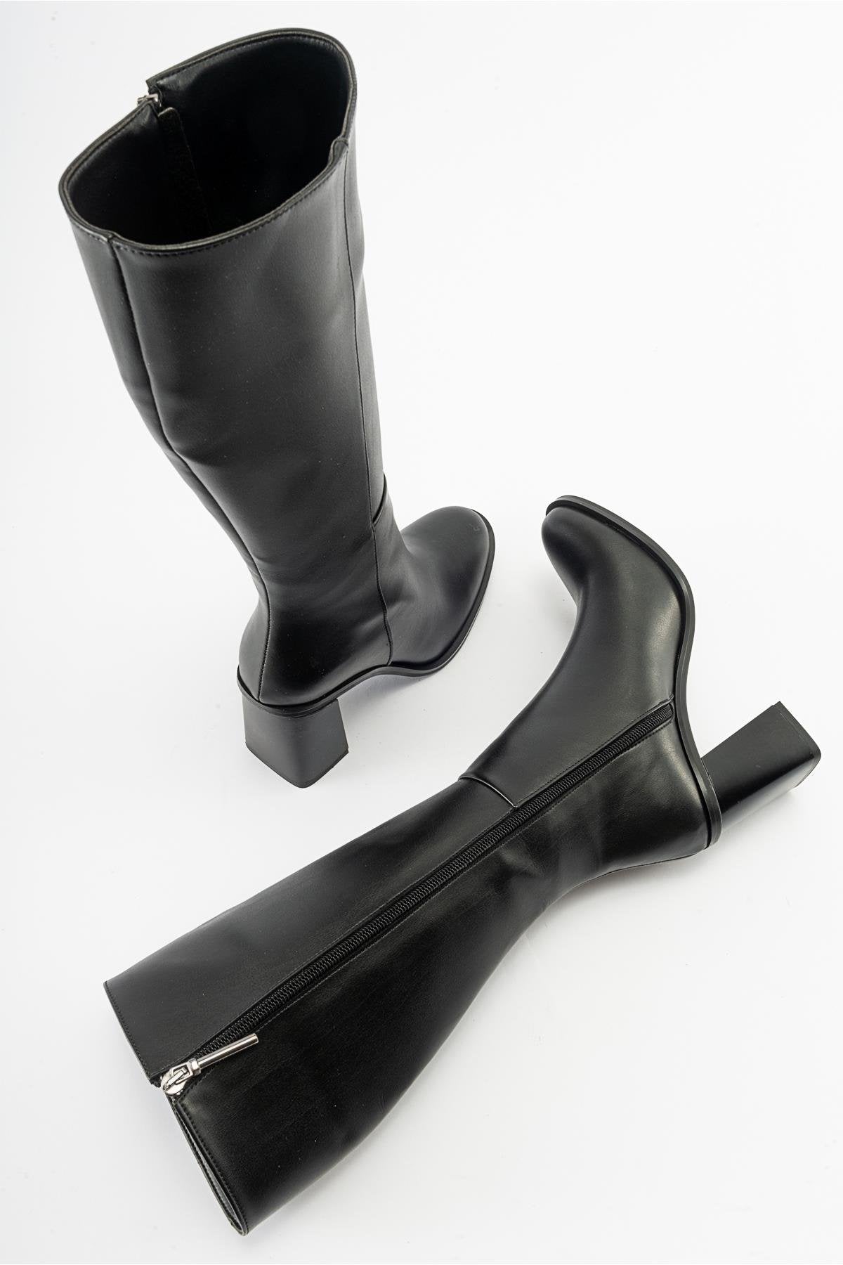 Maranta - Bota alta de tacón negro (Mujer)