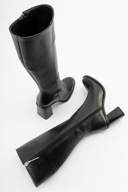 Maranta - Bota alta de tacón negro (Mujer)