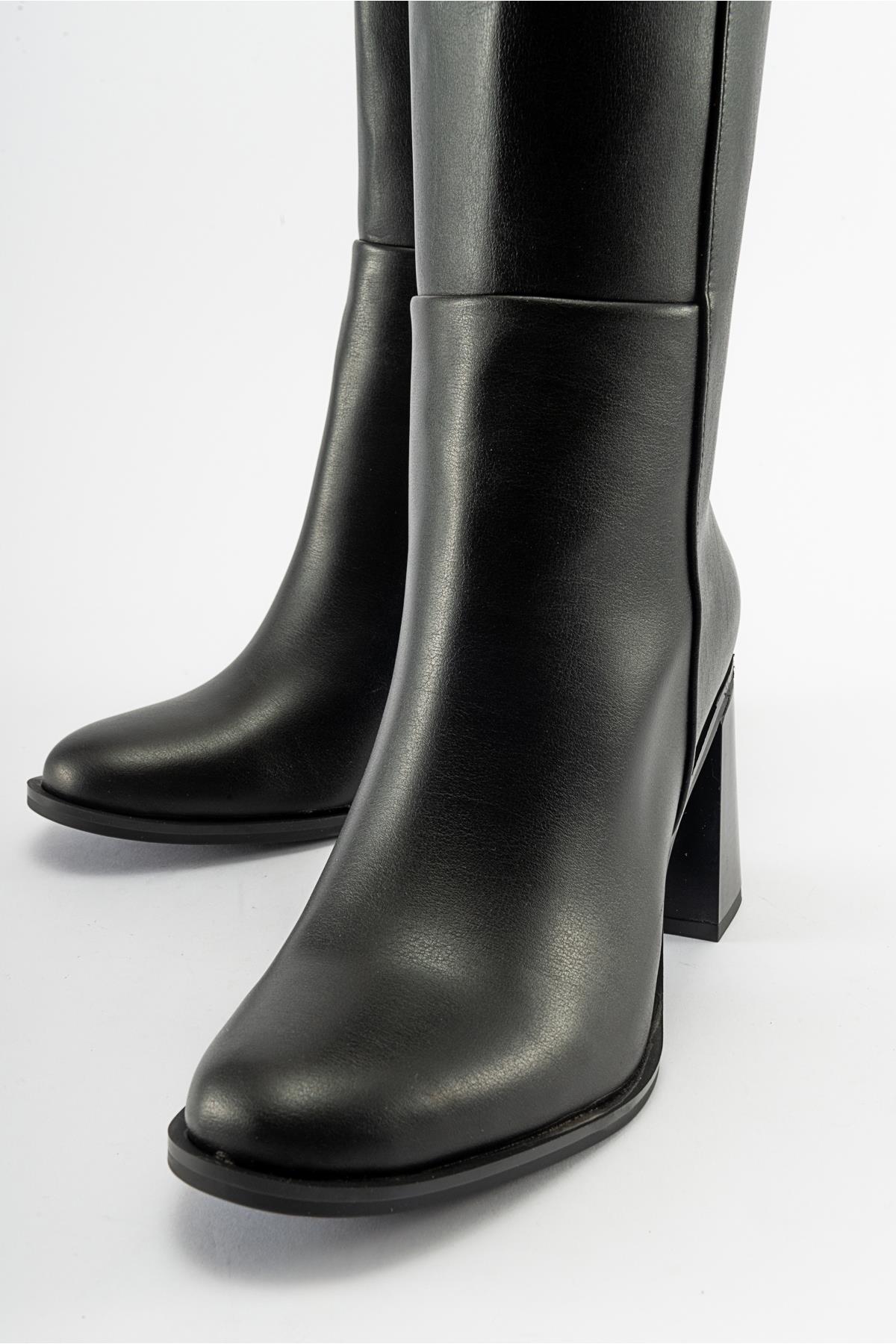 Maranta - Bota alta de tacón negro (Mujer)