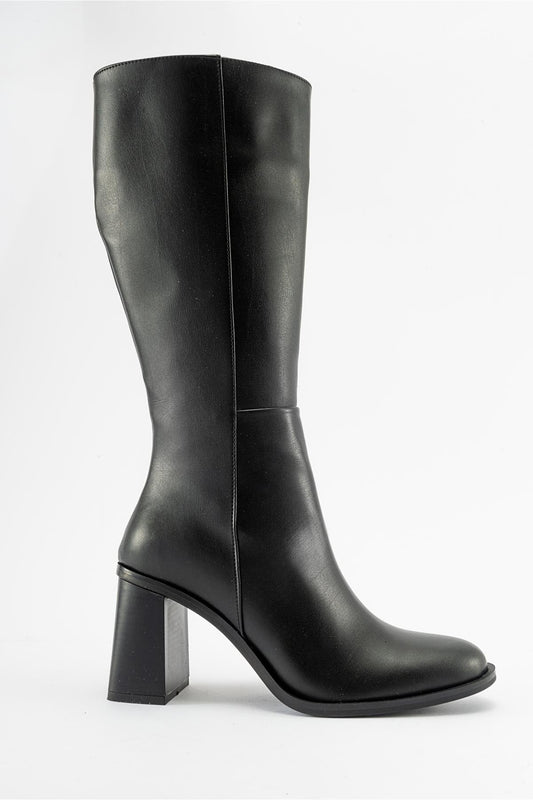 Maranta - Bota alta de tacón negro (Mujer)